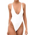 Miniatyrbillede 1 af 4: V-halsudskæring Rygløs Monokini Stringbadedragt til kvinder