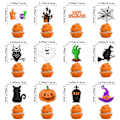Miniatyrbilde 2 av 3: Halloween kakedekorasjon flaggermus gresskar kake plugin spøkelsesslott spøkelse