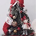 Miniatyrbilde 5 av 5: Mini julekuler strikket brodert initialbokstav Xmas