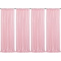 Miniatyrbilde 1 av 5: Rosa paljett bakgrunnsdraperier 4 paneler 2FTx8FT Glitter bakgrunnsgardiner