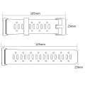 Miniatyrbillede 4 af 5: For Fitbit Ionic To-farvet silikoneurrem med spænde HJP Black - White