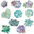 Miniatyrbild 1 av 5: Succulenter utklipp Klassrumsdekor - 50 st pappersutskärningar för väggdekor