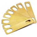 8 guldgitarrhalsbrickor, inkluderar 4 0,2 mm, 2 0,5 mm och 2 1 mm tjocka mässingsbrickor för gitarr- och basreparation av bultad hals, luthierverktyg