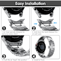 Miniatyrbilde 9 av 9: Kompatibel med Galaxy Watch 7 6 5 4 FE 40mm 44mm Rem for Menn, Rustfritt Stål med Foldespenne Ingen Gap Galaxy Watch 6 Classic 5 Pro 4 Sølv