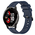 Miniatyrbild 1 av 5: För Garmin Venu 2 Plus 20mm konkav randig Slicone klockarmband BGD Navy Blue