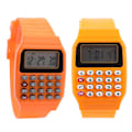 Miniatyrbillede 4 af 5: Fad Børn Silikone Dato Multifunktion Børn Elektronisk Lommeregner Armbåndsur Rose red