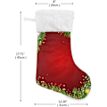 Miniatyrbild 3 av 7: Julklapp, Personliga Julklappsstrumpor 2-pack Julkrans Gott Nytt År 18 tum Julstrumpor Hängande Ornament Kamin för