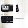 Miniatyrbillede 2 af 5: Projektionsvækkeur til soveværelse med termometer Hygrometer Digital projektionsur Dæmpbar LED-skærm med USB-oplader 180 drejelig med Dua