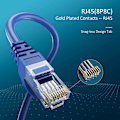 Miniatyrbilde 3 av 5: Cat 6 Ethernet-kabel 5-pakke 1 fot, Internett-nettverkskabler