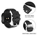 Miniatyrbillede 1 af 2: For Fitbit Versa Åndbar Rem EKB Gray