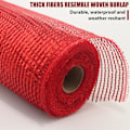 Miniatyrbillede 3 af 5: Deco Mesh 10 tommer x 30 fod, rød mere bredde metallisk folie mesh stof, jul