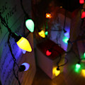 Miniatyrbillede 3 af 7: C7 Pærer Julelys - 50 LED 24ft Jordbær Lyskæde - Fe Lys til Udendørs, Indendørs, Have, Gård, Fest, Hjem, Krans, Girlande,