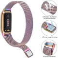 Miniatyrbillede 2 af 5: Justerbar rem i rustfrit stål mesh til Fitbit Luxe/luxe Special Edition Fitness Tracker til kvinder og mænd Colorful