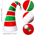 Miniatyrbild 2 av 5: 2 st långrandiga julhattar i konstgjord päls, tomteluva, godishatt för jul