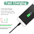 Miniatyrbild 5 av 5: Micro USB-kabel 6ft 2pack Android-laddare Snabbladdningskabel Flätad