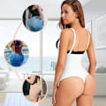 Miniatyrbillede 3 af 5: Kvinder Talje Træner Shapewear Thong Bodysuit Sømløs Mave Kontrol Panty Faja