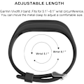 Miniatyrbilde 5 av 5: Garmin Vivofit 3 kompatible remmer - myke silikontilbehør