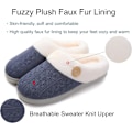 Miniatyrbilde 2 av 5: Kvinners Fuzzy Hjemmesko Komfortable Memory Foam Soveromssko Varme Slip On
