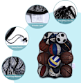Miniatyrbillede 3 af 5: Mesh Bag Holdbar Mesh Snortrækpose Gym Sports Udstyrstaske til Opbevaring