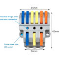 Miniatyrbilde 3 av 5: Lever-Nut Wire Connectors - 4 stk, 3 inn 6 ut