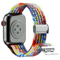 Miniatyrbild 2 av 5: Flätat Solo Loop för Apple Watch-band 44mm 40mm 45mm 41mm 42mm 38mm Fodral+rem Nylon Elastiskt armband Iwatch Serie 3 5 6 Se 7 8 Pride Edition 40mm series 654 se