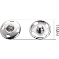 Miniatyrbilde 2 av 5: Metalltrykknapp - perfekt for lukking i håndverk (15 mm)