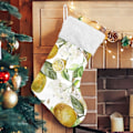 Miniatyrbillede 1 af 7: Jule-Strømpe, Personlige Jule-Strømper 2-pak Retro Gul Citron Hvid 45,7 cm Jule-Strømper Hængende Ornament Pejs til Trædekoration