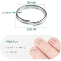 Miniatyrbillede 2 af 5: 6 mm Metal Split Jump Rings - Dobbelt Loop Mini Ring Konnektorer
