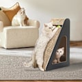 Miniatyrbilde 9 av 9: Kattenskrape leketøy, rampe trekant skrapepost for kattunge - kjæledyr katter forsyninger, slitesterk vertikal katt skrape med ball for små, mellomstore,