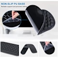 Miniatyrbillede 4 af 6: Ergonomisk musemåtte med håndledsstøtte, musemåtte med håndledsstøtte, tastaturhåndledsstøtte skridsikker PU-base massagedesign og memory foam sæt relief sort