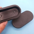Miniatyrbillede 3 af 4: 10 stk. ovale rørindsatser af plast, rørhulsafdækning, møbelnivelleringspuder, skridsikre bord- og stoleben, gulvbeskyttelsesmåtte (farve: 30x60mm)