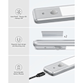 Miniatyrbillede 5 af 5: 3-farvet dæmpbar bevægelsessensor under skabslys. 49LED USB