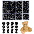Miniatyrbilde 1 av 5: Glass Pearl Beads - Runde sorte mellomperler til smykkefremstilling