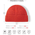 Miniatyrbillede 2 af 5: Hue Beanie Watch Hat Rulle op Kant. Vinter Varme Strik Huer Fisker Unisex