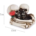 Miniatyrbillede 2 af 5: To kranier Rock Punk Style Skull Askebæger Resin Håndværk Hjemmeindretning Halloween Dekoration Husholdningsartikler (Farve: B) B  B