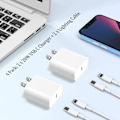 Miniatyrbilde 2 av 5: Iphone-lader, [Apple Mfi-sertifisert] 2-pakning 20W Pd Type-C