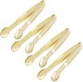 Guldpläterade Mini Serveringstänger, 10cm Sockertänger, Mini Istänger i Rostfritt Stål, Set med