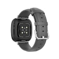 Miniatyrbillede 2 af 5: For Fitbit Versa 4 / Sense 2 Ægte Læder Rem EFZ Grey