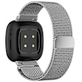 Miniatyrbillede 2 af 5: Til Fitbit Versa 4 / Versa 3 20mm Milanese Magnetisk Metal Split Spænde Urrem EUW Silver
