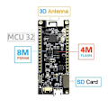Miniatyrbild 3 av 5: T8 Rev1 Utvecklingskort Moderkort V1.7 ESP32 WROVER Elektroniskt Modul 4MB FLASH 8MB PSRAM
