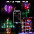 Miniatyrbilde 5 av 8: OnO Juledekorasjoner Led Gardinlys - 2022 Oppgradering - 6,6x6,6ft - 400 LED Twinkle Fairy String Light for Soverom - APP Fjernkontroll RGB