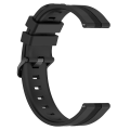 Miniatyrbillede 2 af 5: Til Garmin Venu Sq 20mm Konkav Stribet Silikone Urrem FBC Black