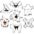 Miniatyrbillede 1 af 5: 7 stk. Halloween-kageformssæt - Festdekorationer i rustfrit stål