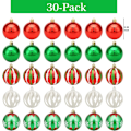 Miniatyrbild 2 av 5: Julgransprydnader, 30-pack julgranskulor Dekoration Set 2,36\" Grön Guld
