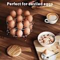 Miniatyrbilde 5 av 5: Eggdamperstativ i rustfritt stål - Stabelbart underlag for 6/8 Quart trykkoker, koker 18 egg, Instant Pot-tilbehør (2 pakker)