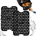Miniatyrbild 1 av 5: Silikon Air Fryer-foder (2 st) - Återanvändbara non-stick-mattor
