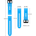 Miniatyrbild 4 av 5: Silikonarmband för klocka Fenix 5x 26 mm bredd Kompatibel med Fenix 5x/fenix 5x Plus/fenix 6x Pro Azure