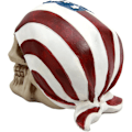 Miniatyrbillede 3 af 8: Ebros Gave Patriotisk Amerikansk Flag Stjerne Spangled Banner Bandana Biker Skull Dekorativ Figur Macabre Samleobjekt 4. Juli Frihed Uafhængighed