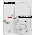 Miniatyrbild 4 av 5: Led campingtältljus 2st bärbara led glödlampor, USB uppladdningsbar ficklampa belysning, dimbar hänglampa, campinglykta för uteplats Trädgård B