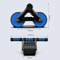 Miniatyrbild 2 av 6: Ab Roller Wheel slide Automatisk Rebound Flat Plate Red Gym Roller